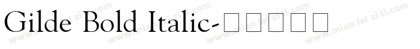 Gilde Bold Italic字体转换